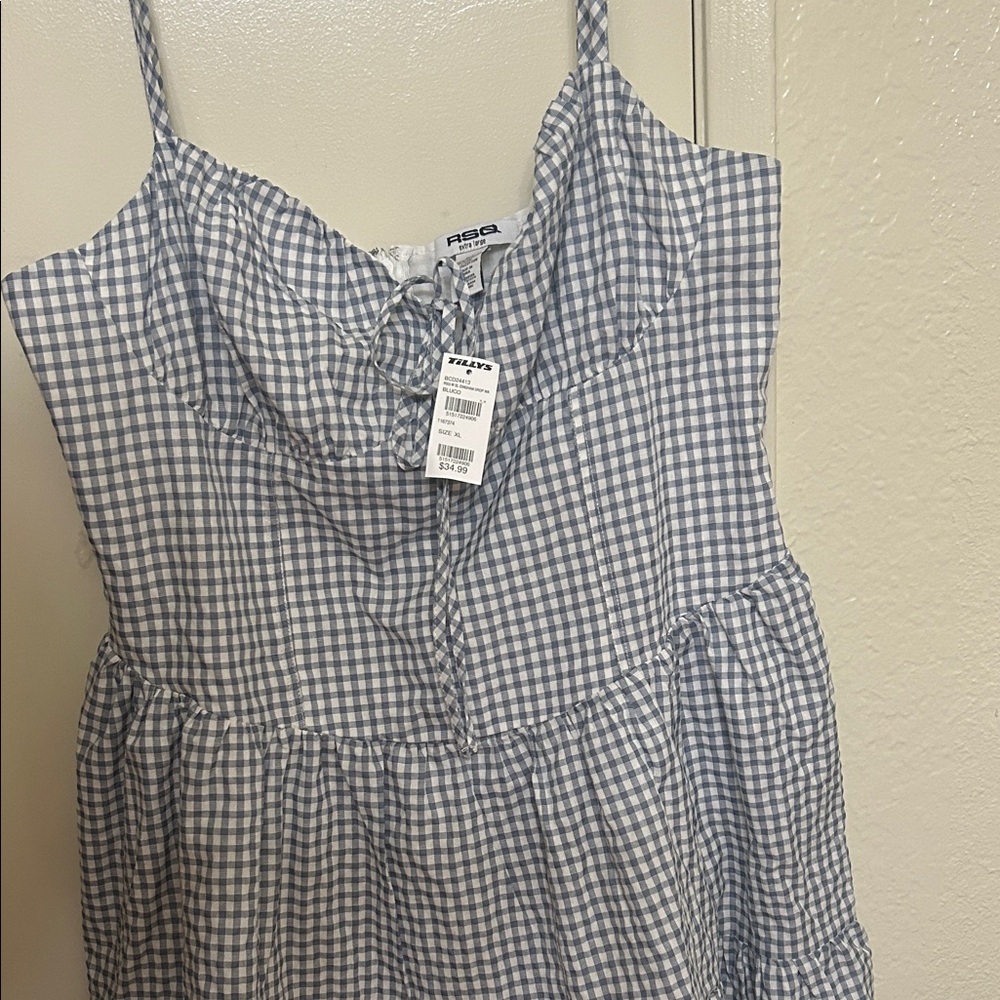 Plaid Blue Dress